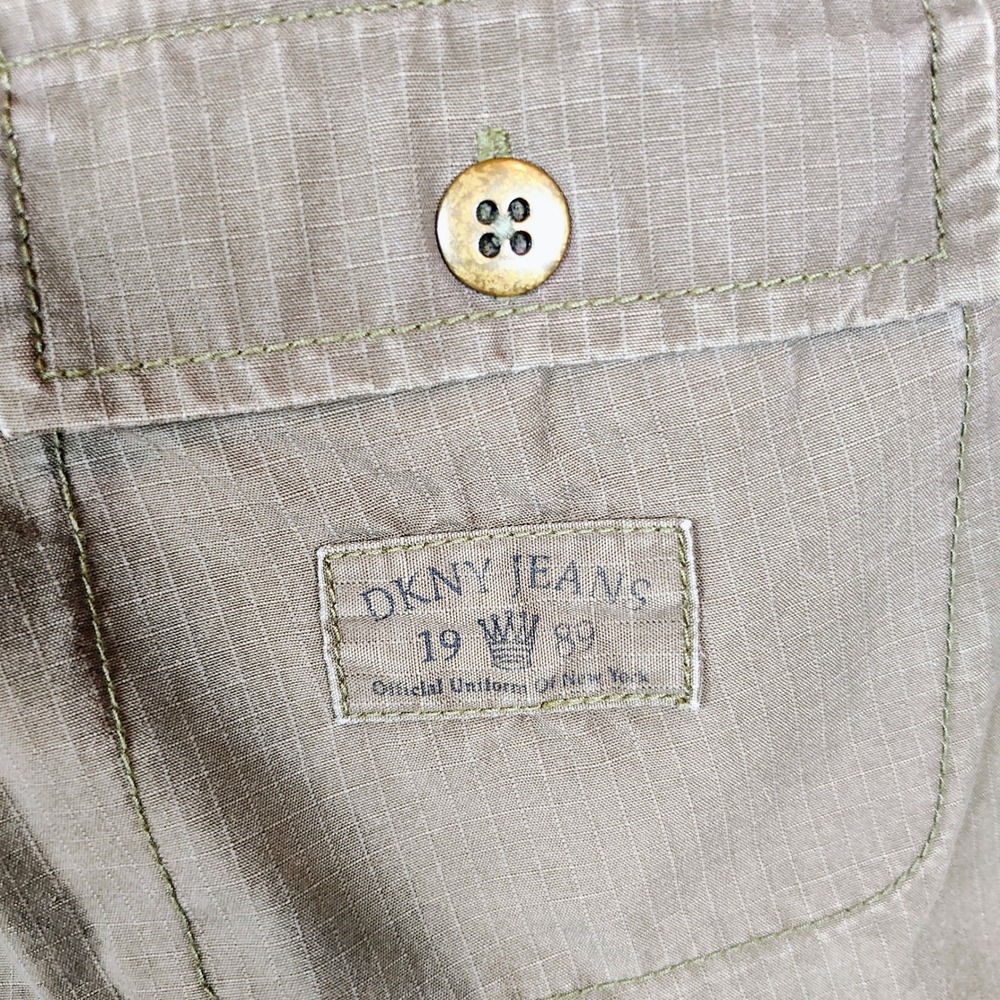 DKNY Jeans Women's Olive Green Ripstop Utility Cargo Pants Size 4 Straight Leg - Picture 11 of 12